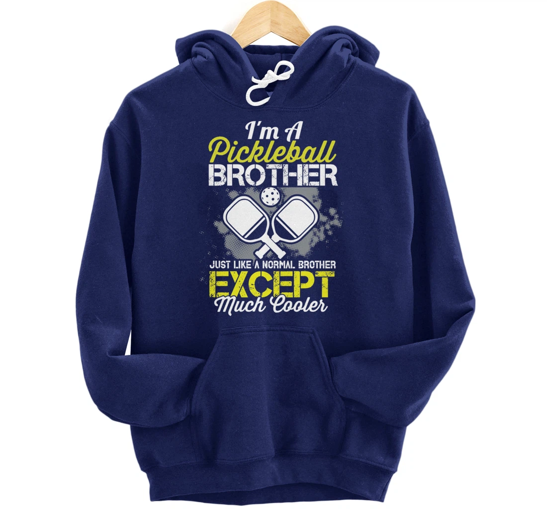 Pickleball Brother Funny Paddleball Lover Family Matching Pullover Hoodie