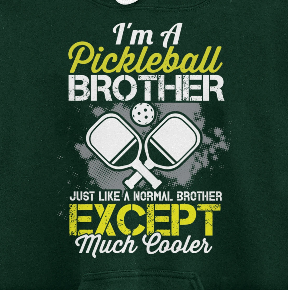 Pickleball Brother Funny Paddleball Lover Family Matching Pullover Hoodie