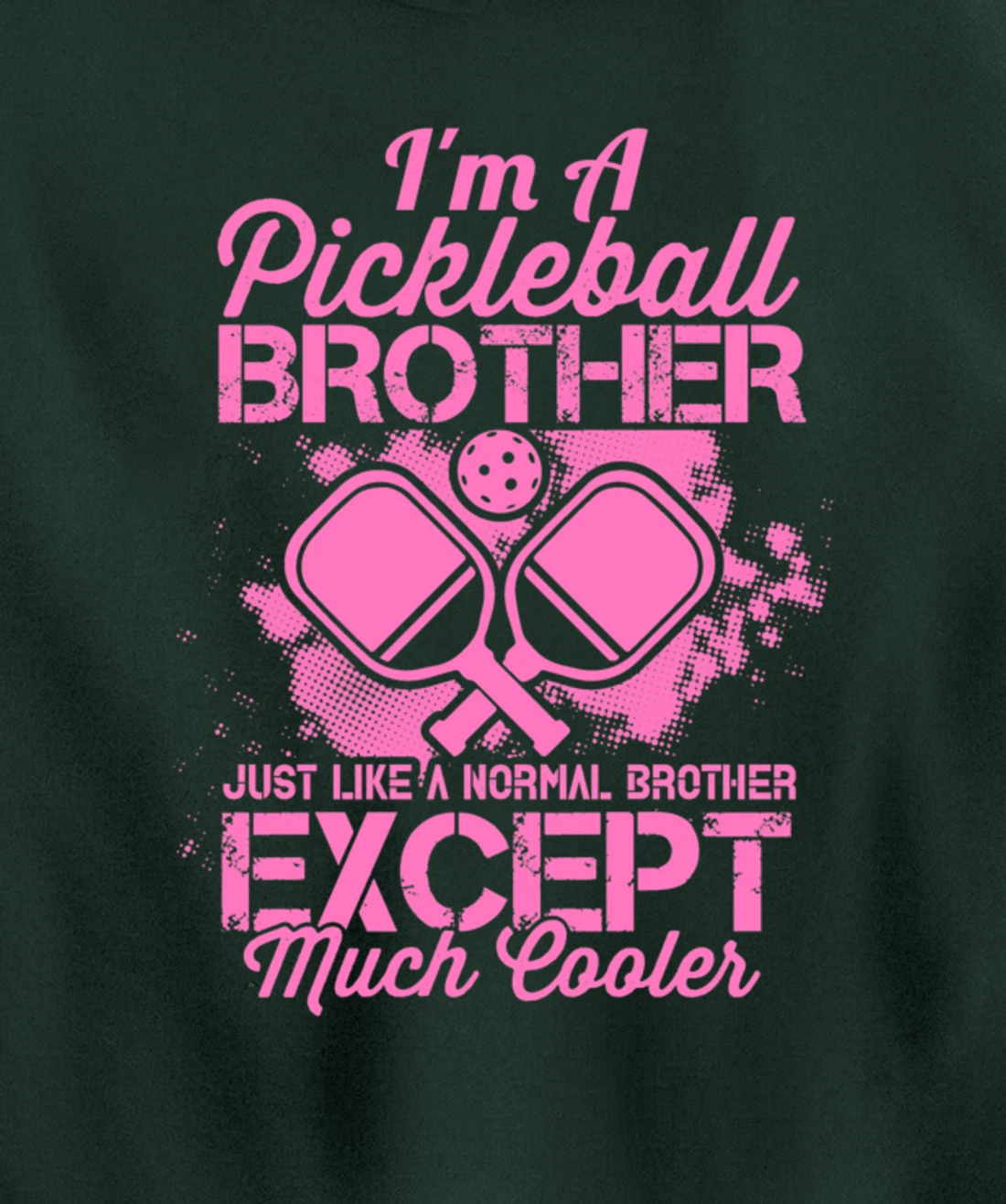 Pickleball Brother Funny Paddleball Lover Family Matching Pullover Hoodie