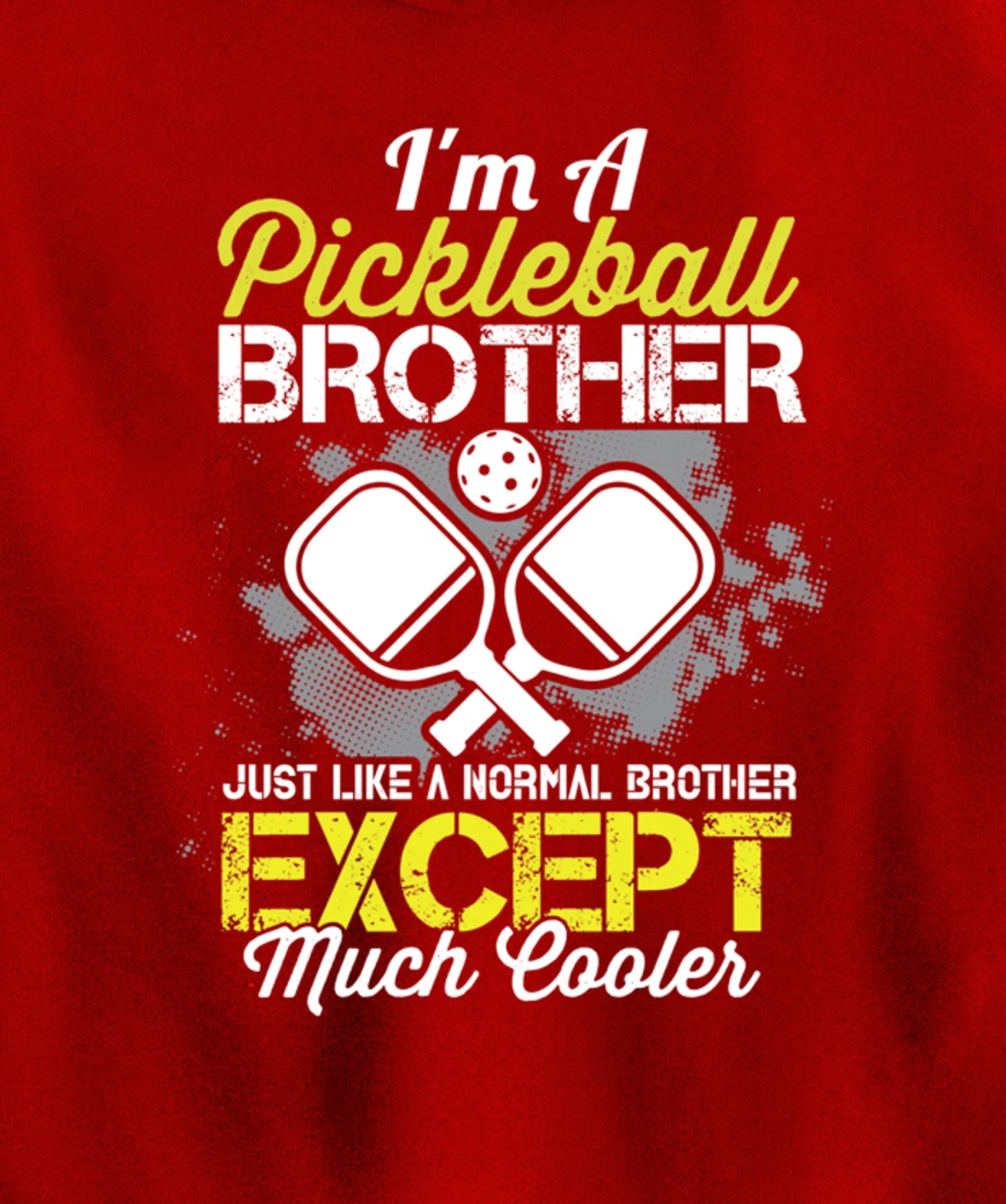 Pickleball Brother Funny Paddleball Lover Family Matching Pullover Hoodie