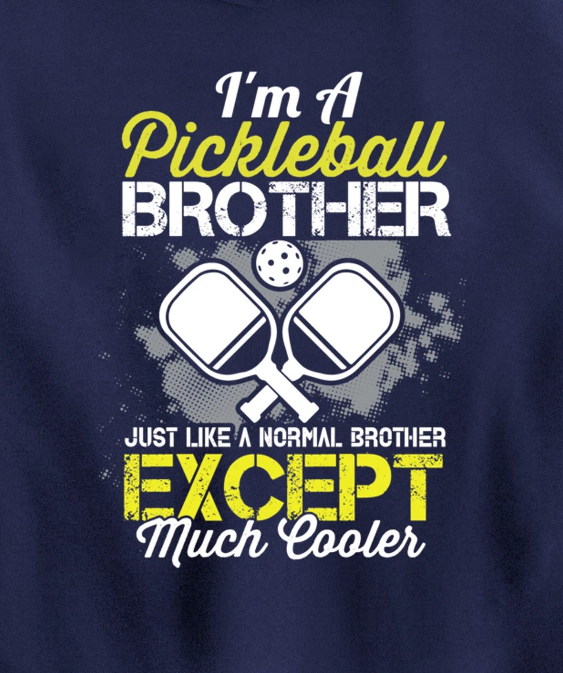 Pickleball Brother Funny Paddleball Lover Family Matching Pullover Hoodie