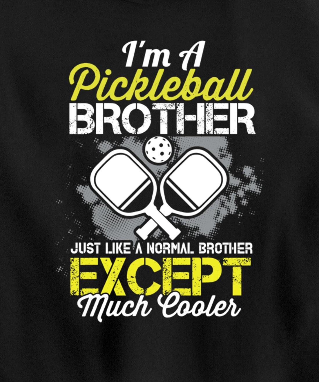 Pickleball Brother Funny Paddleball Lover Family Matching Pullover Hoodie