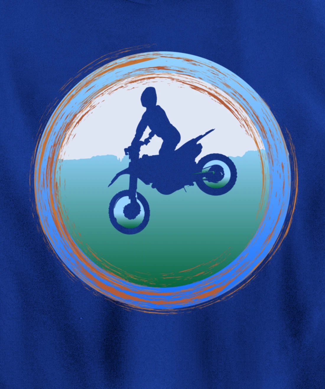 Dirt Bike with Rider Vintage Motocross Motorbike Leap Braaap Pullover Hoodie