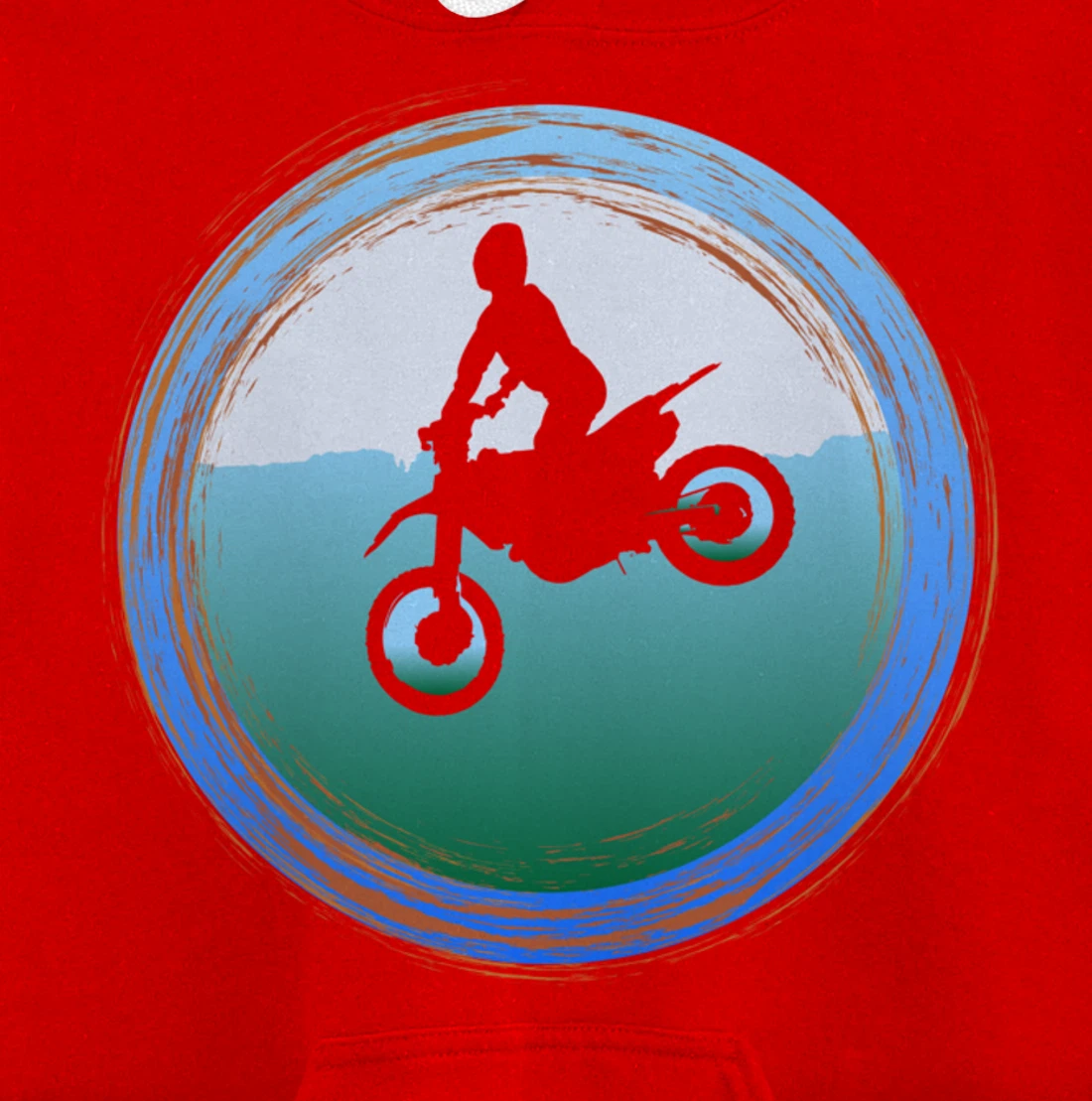 Dirt Bike with Rider Vintage Motocross Motorbike Leap Braaap Pullover Hoodie