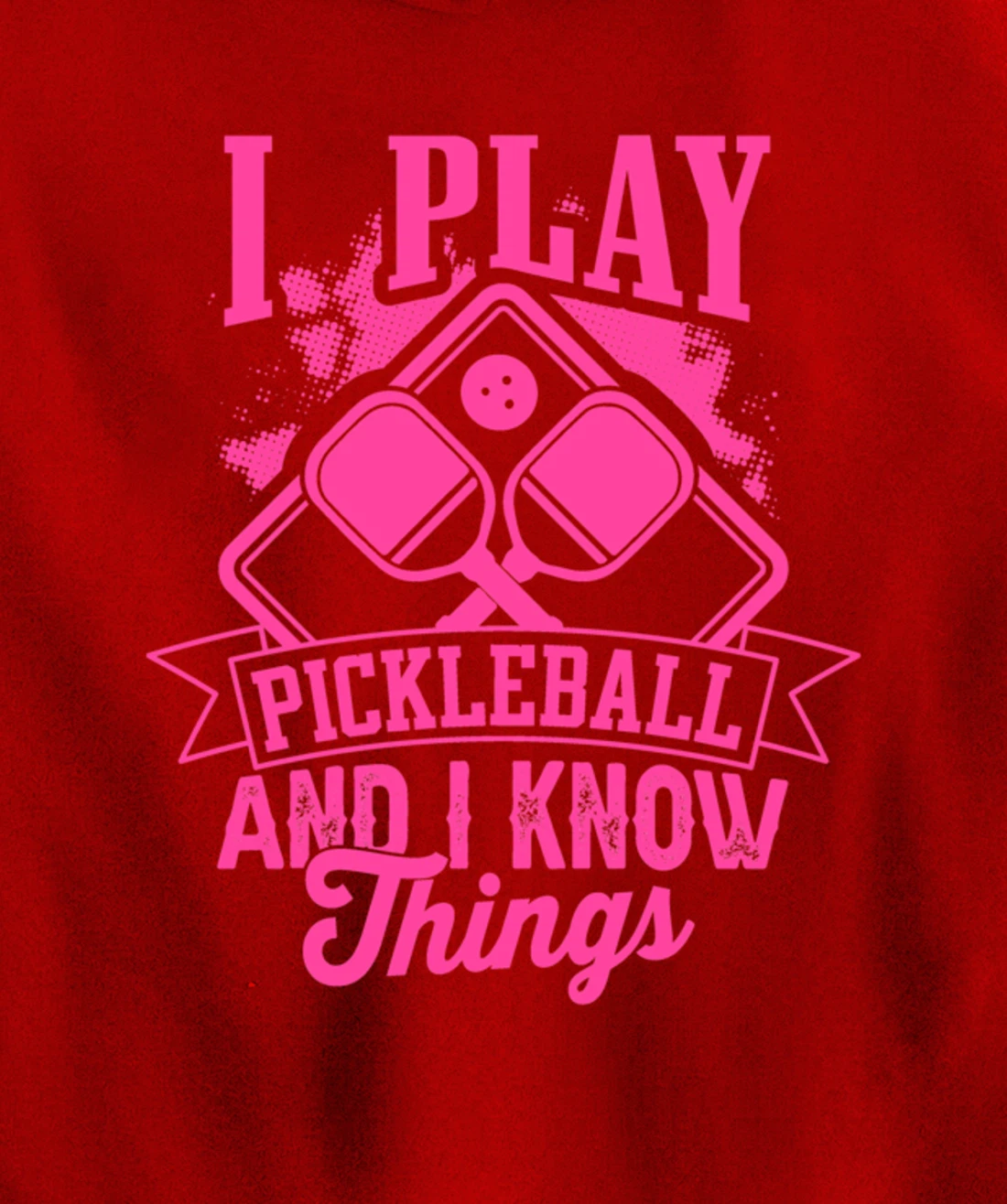 I Play Pickleball & I Know Things Funny Paddleball Dinking Pullover Hoodie