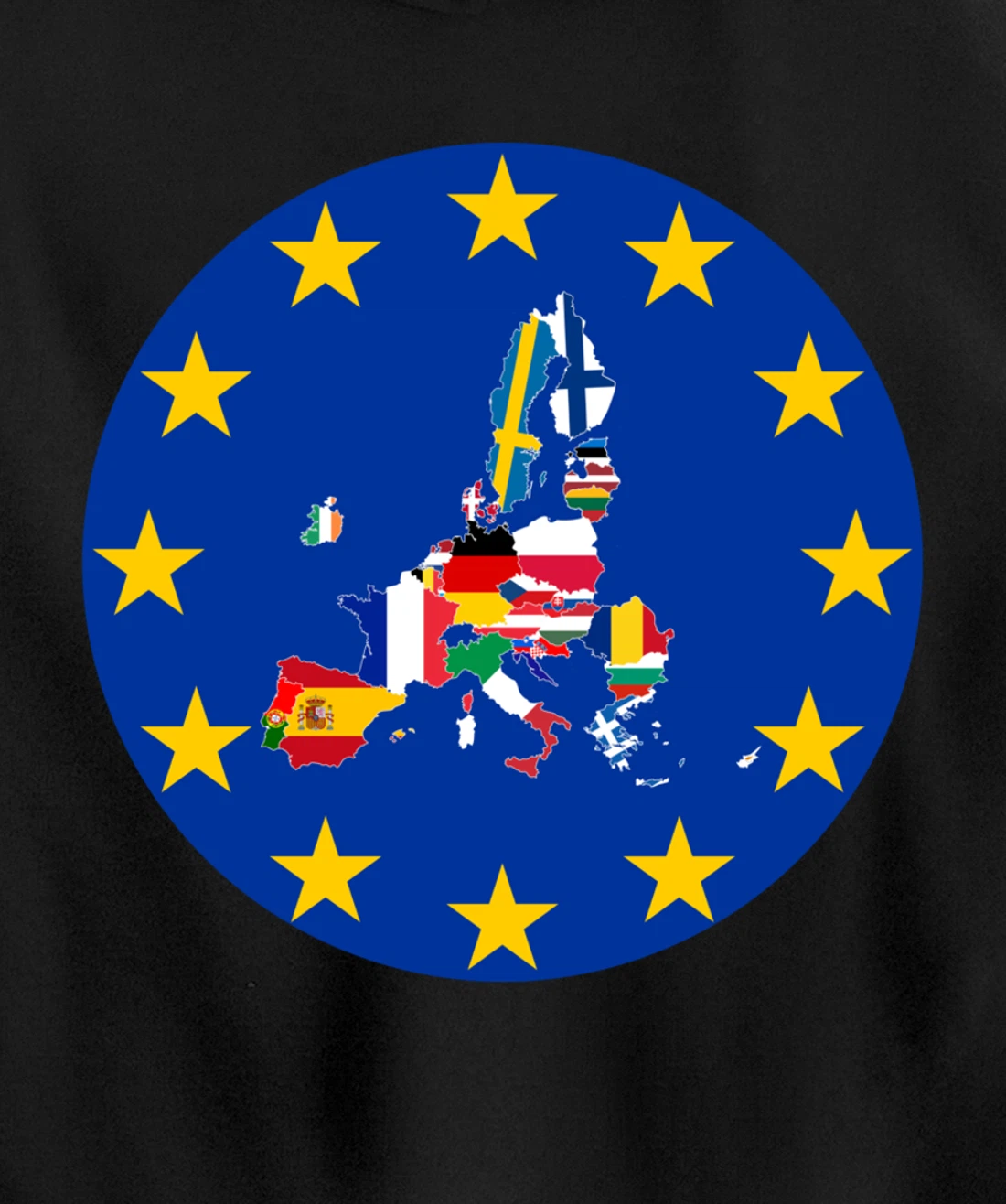 European Flag, Europe Countries, Europe Flag, European Union Pullover Hoodie