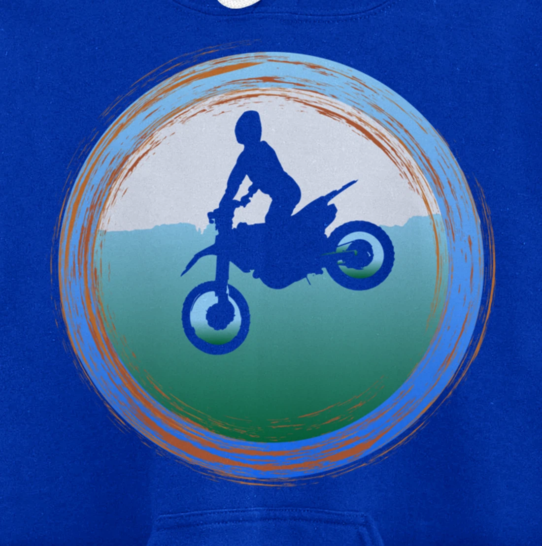 Dirt Bike with Rider Vintage Motocross Motorbike Leap Braaap Pullover Hoodie