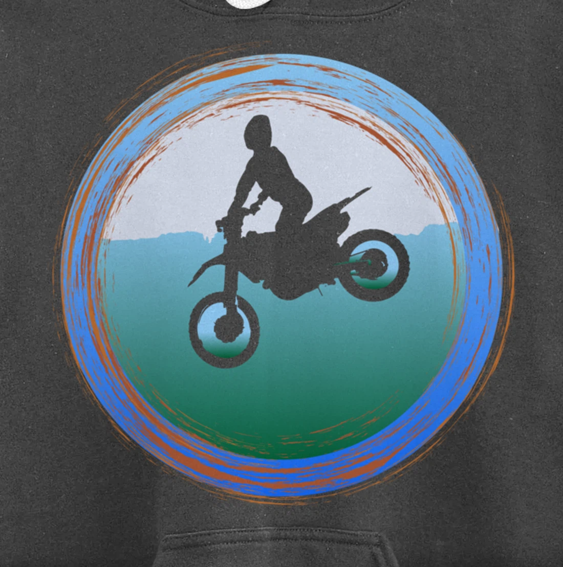 Dirt Bike with Rider Vintage Motocross Motorbike Leap Braaap Pullover Hoodie