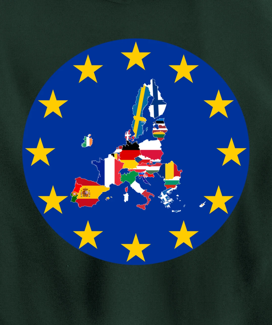 European Flag, Europe Countries, Europe Flag, European Union Pullover Hoodie