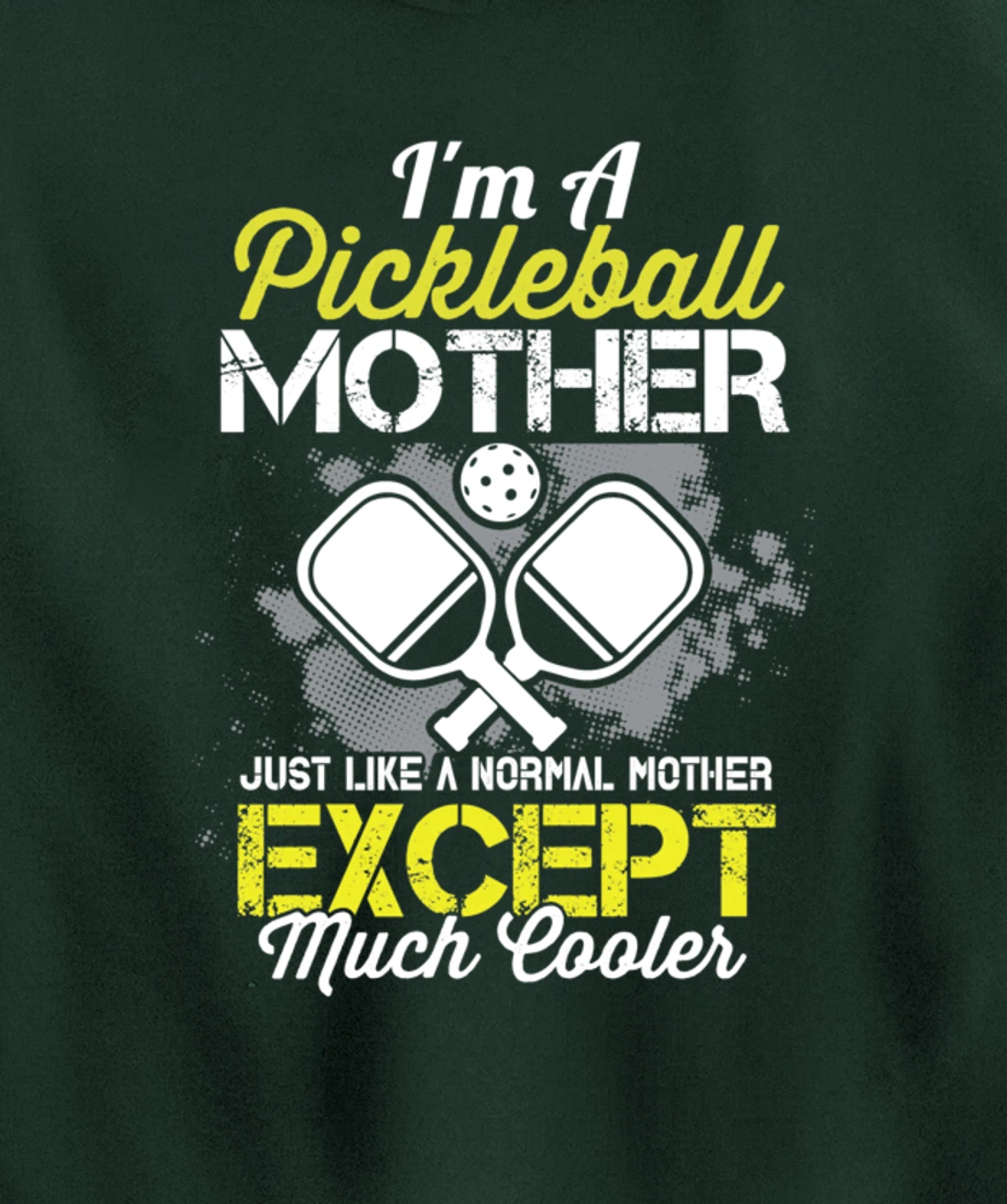 Pickleball Mother Funny Paddleball Lover Family Matching Pullover Hoodie