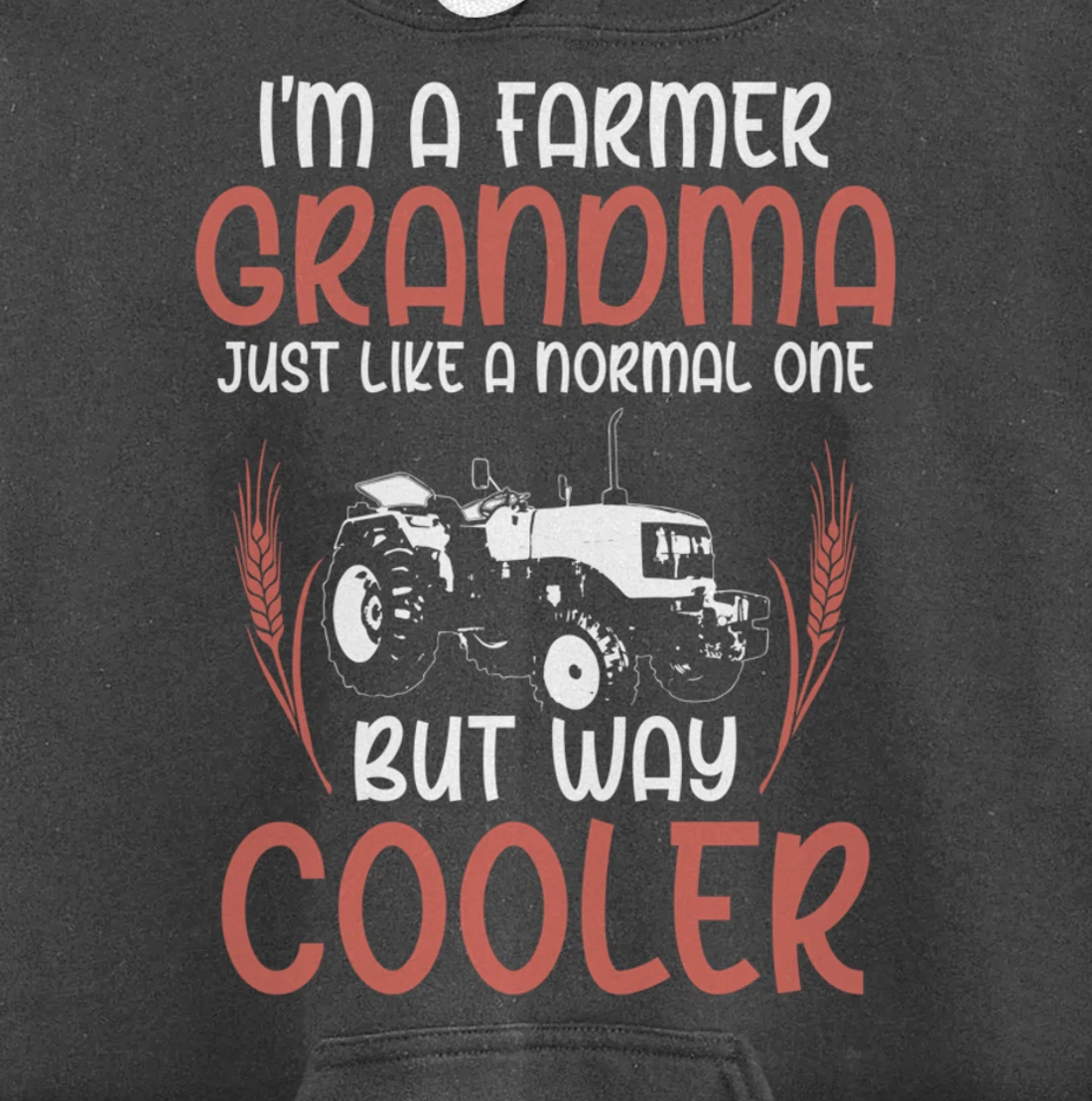 Funny Farming Lover Grandma Tractor Graphic for Women Farmer Pullover Hoodie