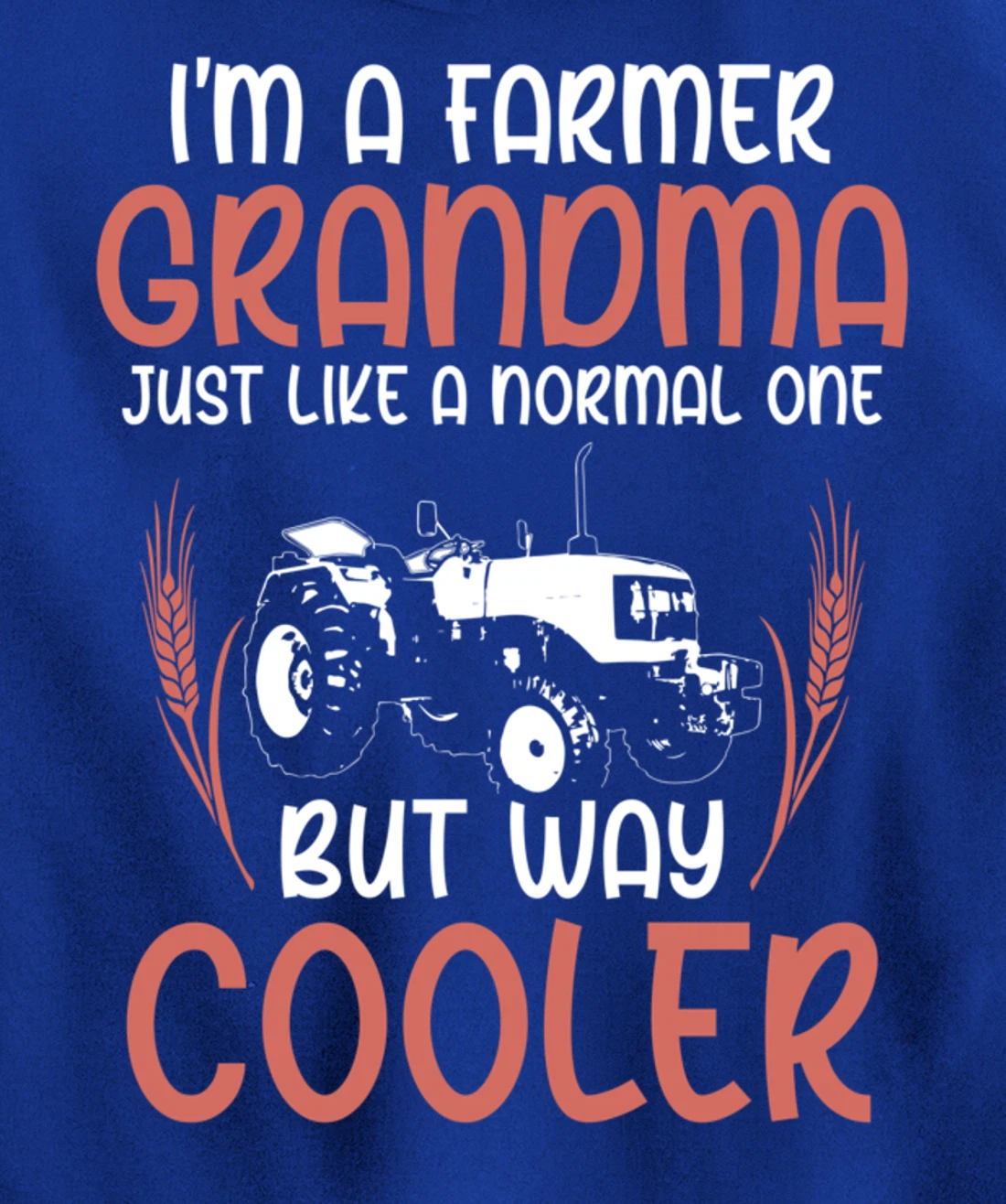 Funny Farming Lover Grandma Tractor Graphic for Women Farmer Pullover Hoodie