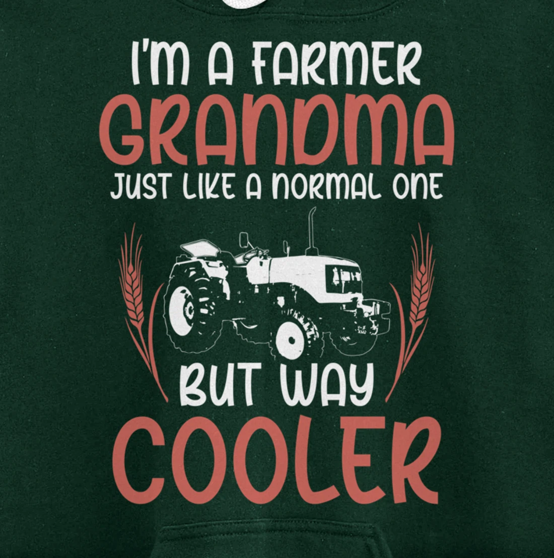 Funny Farming Lover Grandma Tractor Graphic for Women Farmer Pullover Hoodie