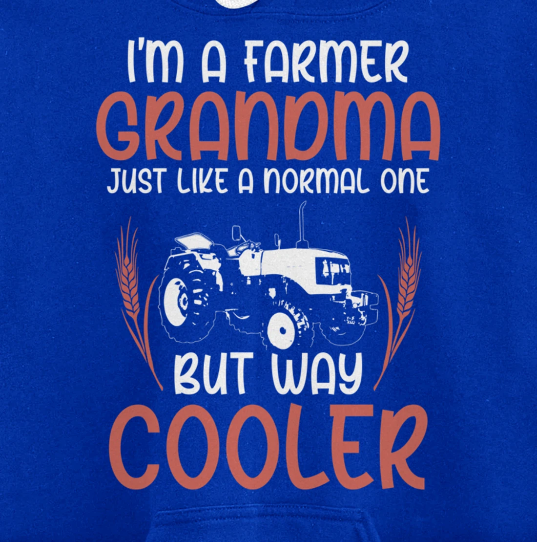 Funny Farming Lover Grandma Tractor Graphic for Women Farmer Pullover Hoodie
