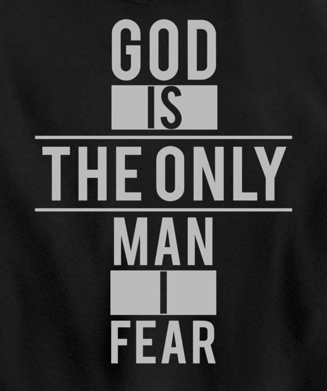 Vintage God is The Only Man I Fear Pullover Hoodie