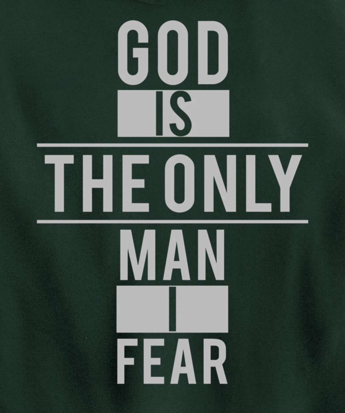 Vintage God is The Only Man I Fear Pullover Hoodie