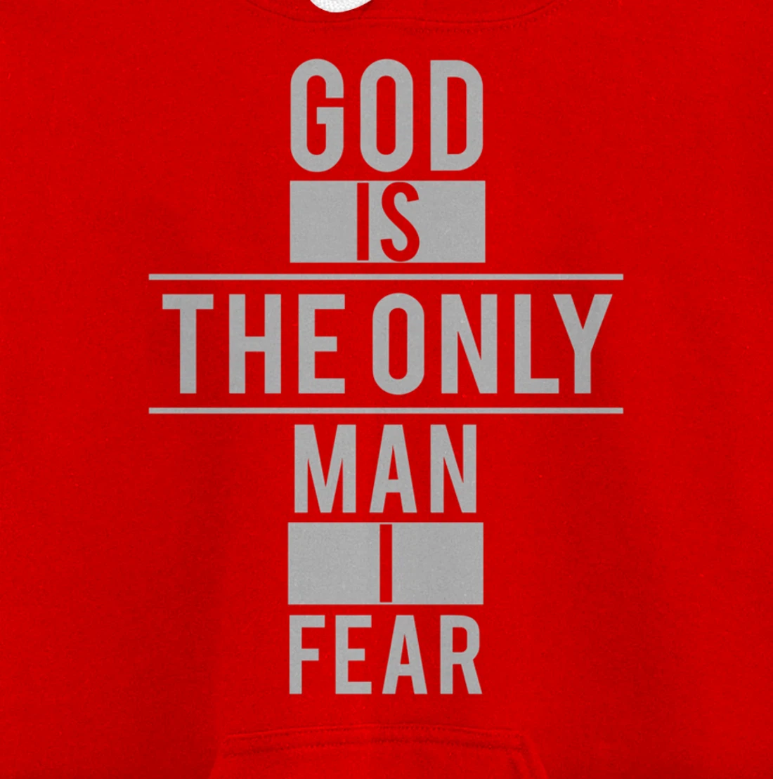Vintage God is The Only Man I Fear Pullover Hoodie