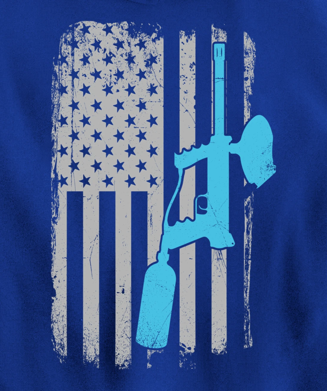 Paintballer - Vintage American Flag Paintball Player Pullover Hoodie