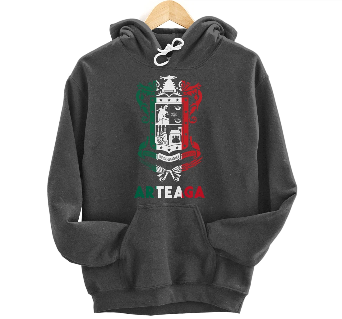 Arteaga Michoacan Mexico Escudo Y Lema Arte Emblem Merch Pullover Hoodie