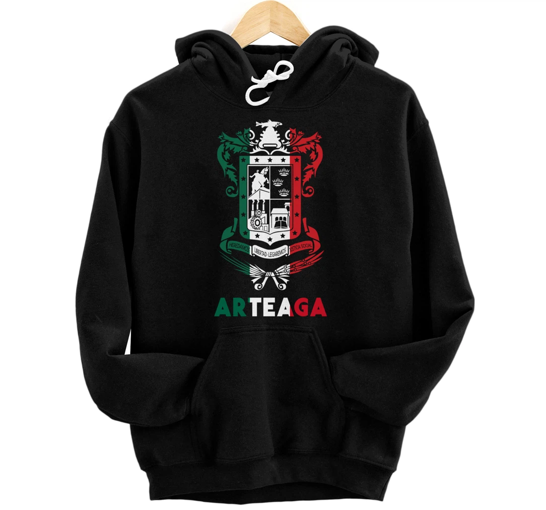 Arteaga Michoacan Mexico Escudo Y Lema Arte Emblem Merch Pullover Hoodie