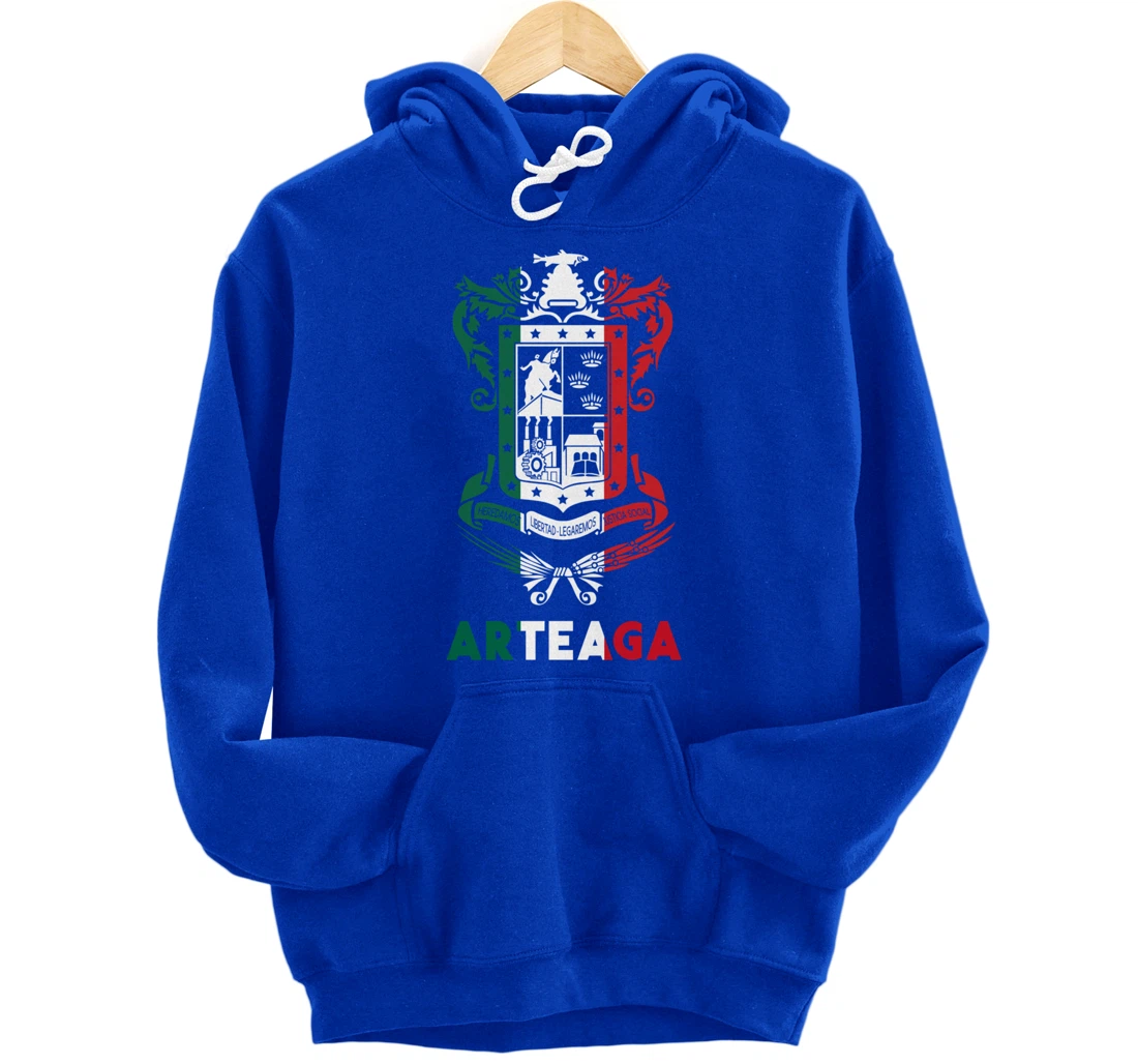 Arteaga Michoacan Mexico Escudo Y Lema Arte Emblem Merch Pullover Hoodie