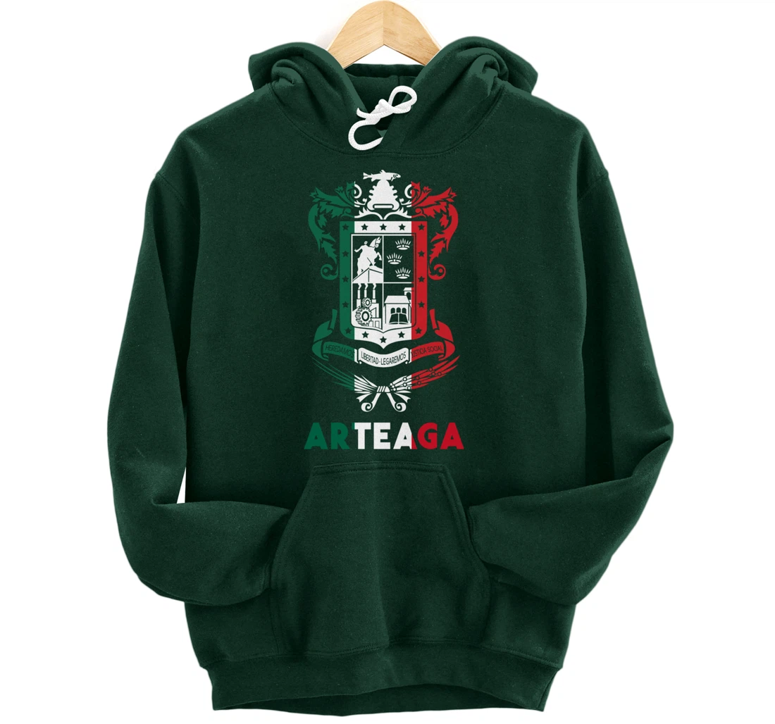 Arteaga Michoacan Mexico Escudo Y Lema Arte Emblem Merch Pullover Hoodie