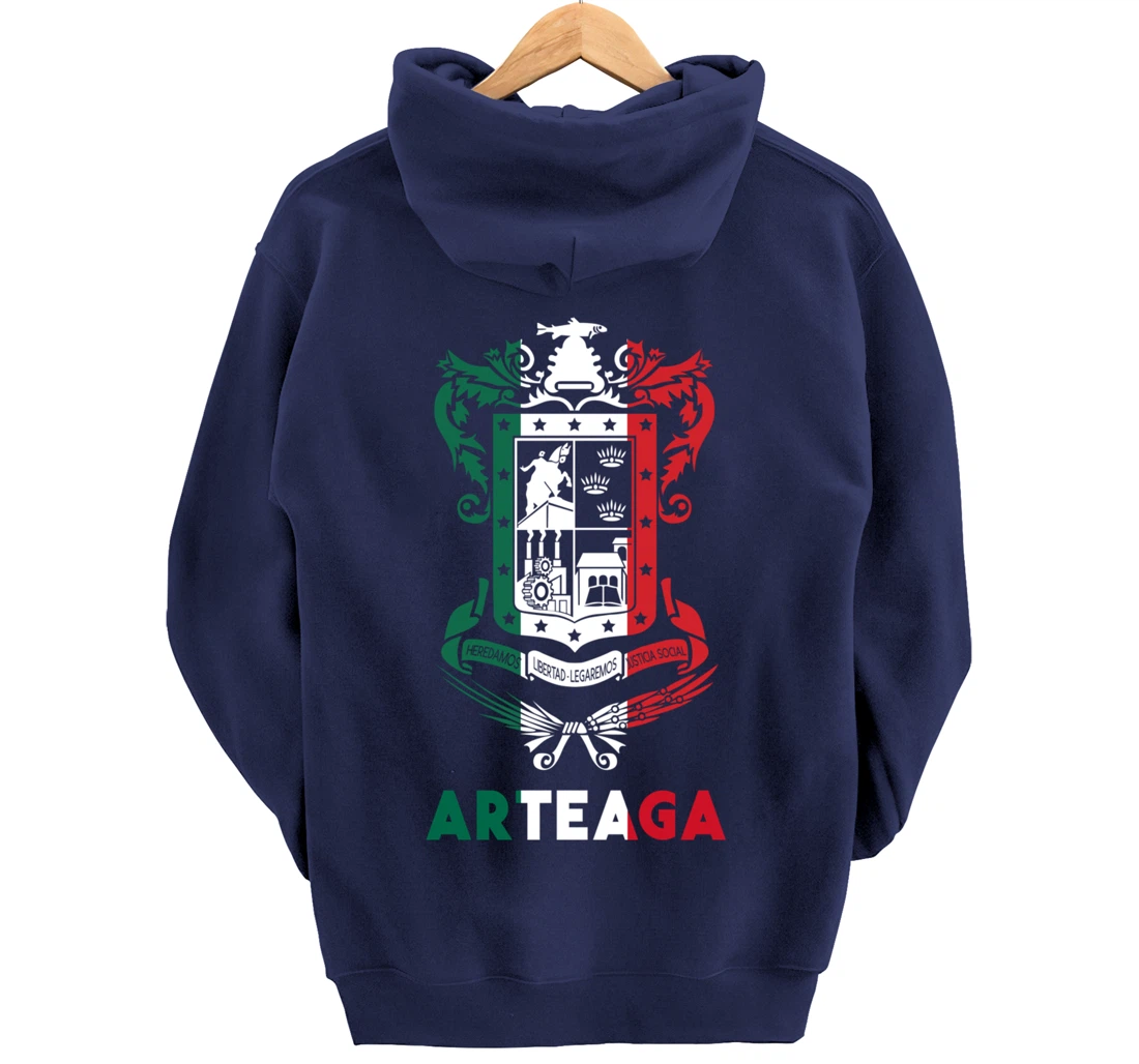 Arteaga Michoacan Mexico Escudo Y Lema Arte Emblem Merch Pullover Hoodie