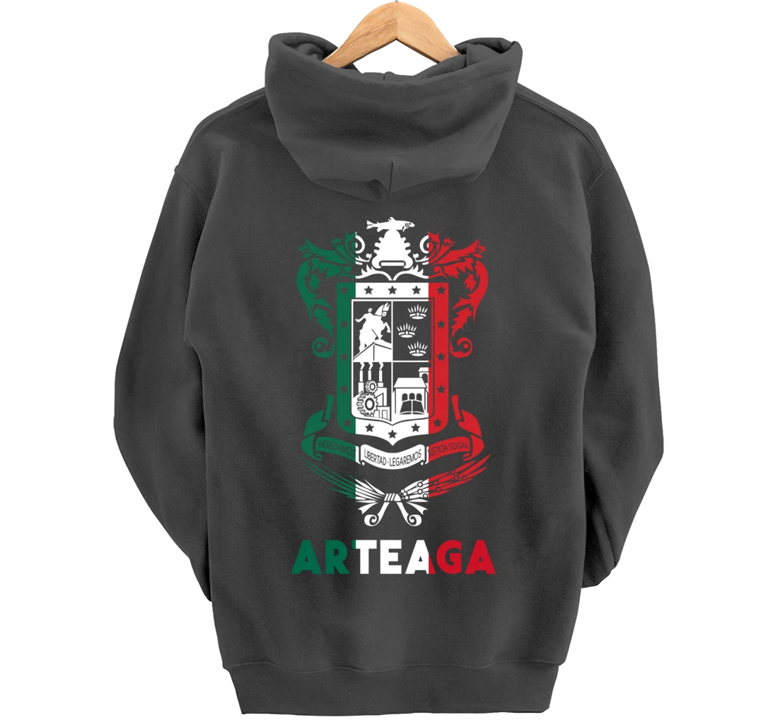 Arteaga Michoacan Mexico Escudo Y Lema Arte Emblem Merch Pullover Hoodie