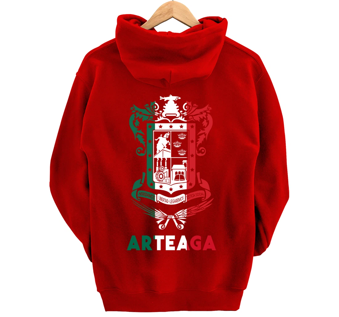Arteaga Michoacan Mexico Escudo Y Lema Arte Emblem Merch Pullover Hoodie