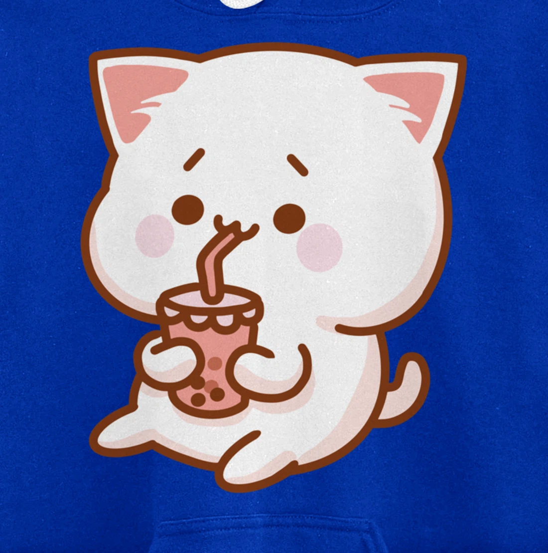 Kawaii Funny Japan Cat Boba Tea Japanese Anime Cat Pullover Hoodie