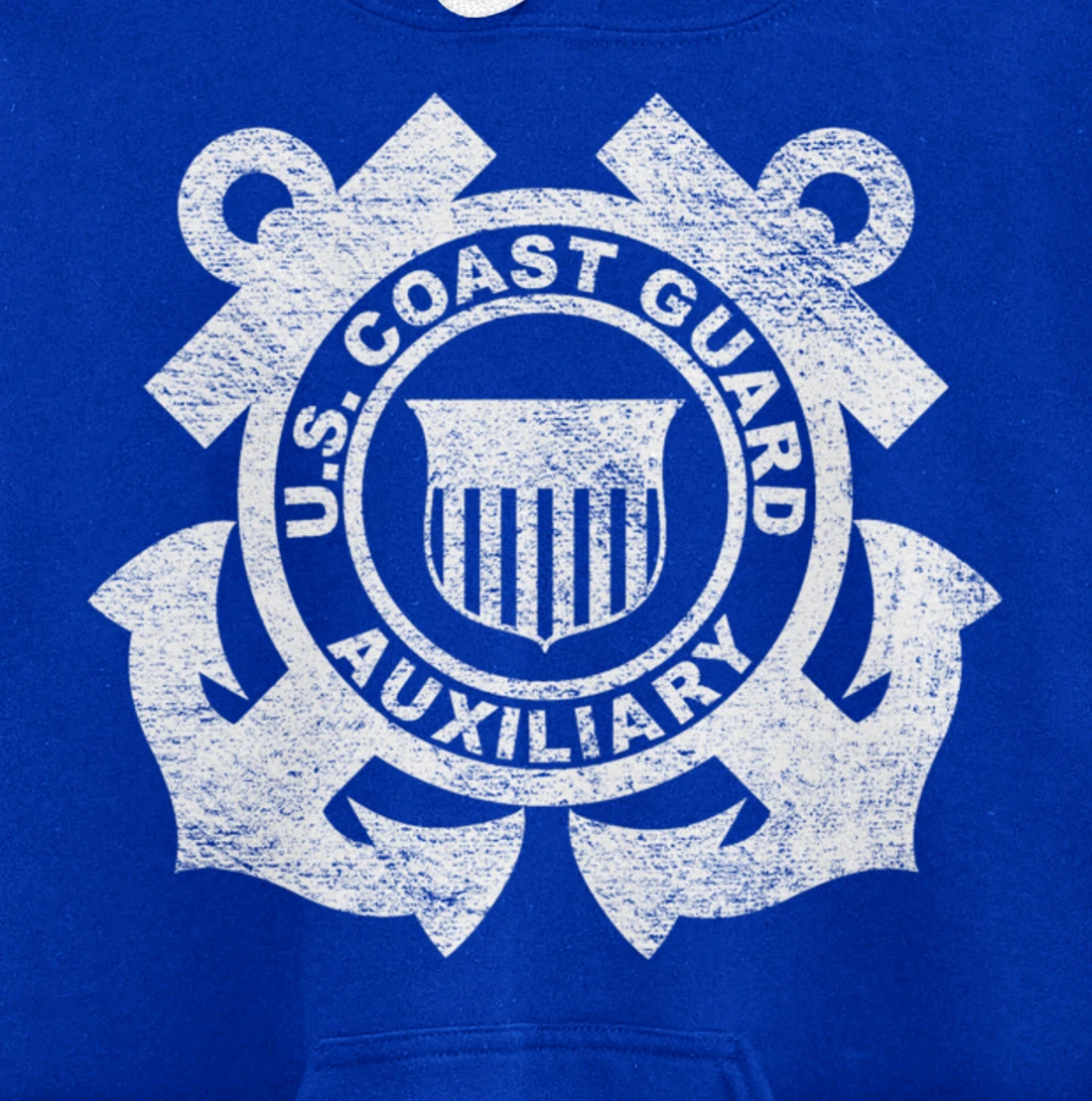 UNITED STATES COAST GUARD AUXILIARY USCG USCGA FLAG Pullover Hoodie