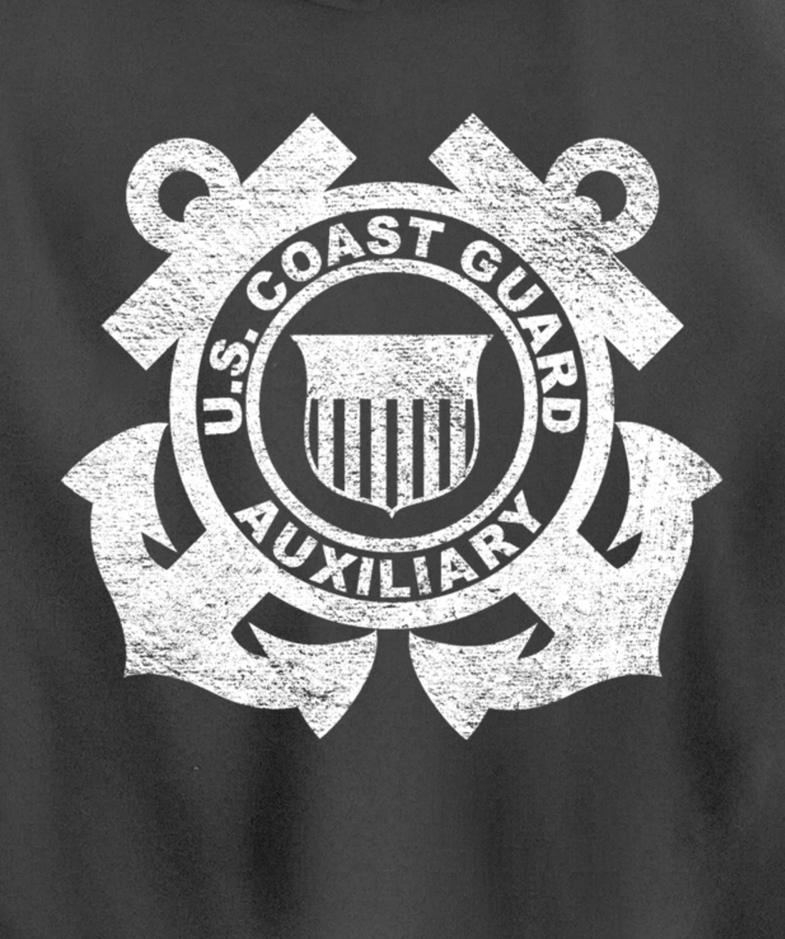 UNITED STATES COAST GUARD AUXILIARY USCG USCGA FLAG Pullover Hoodie