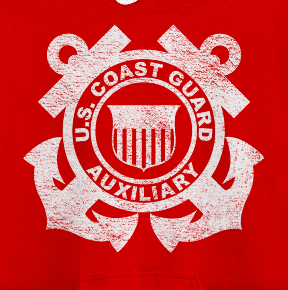 UNITED STATES COAST GUARD AUXILIARY USCG USCGA FLAG Pullover Hoodie