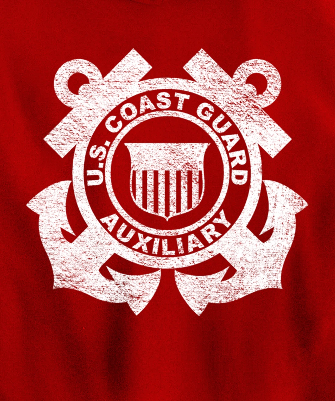 UNITED STATES COAST GUARD AUXILIARY USCG USCGA FLAG Pullover Hoodie