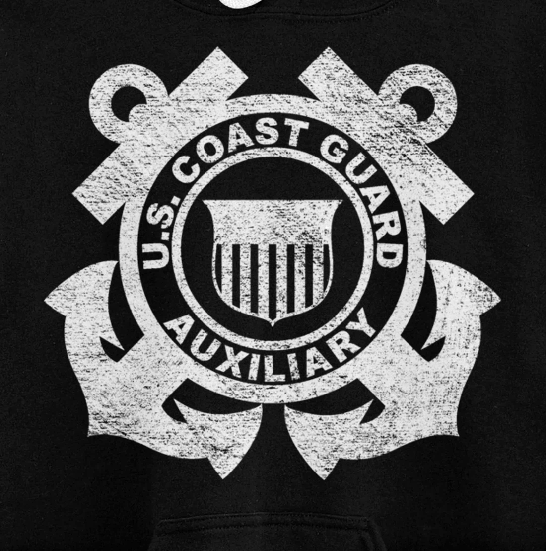 UNITED STATES COAST GUARD AUXILIARY USCG USCGA FLAG Pullover Hoodie