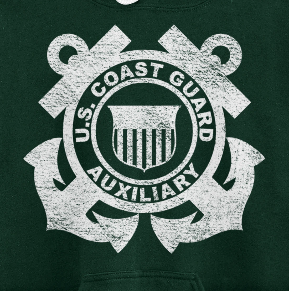 UNITED STATES COAST GUARD AUXILIARY USCG USCGA FLAG Pullover Hoodie