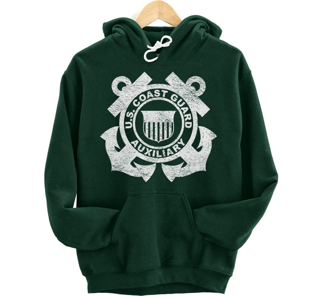 UNITED STATES COAST GUARD AUXILIARY USCG USCGA FLAG Pullover Hoodie
