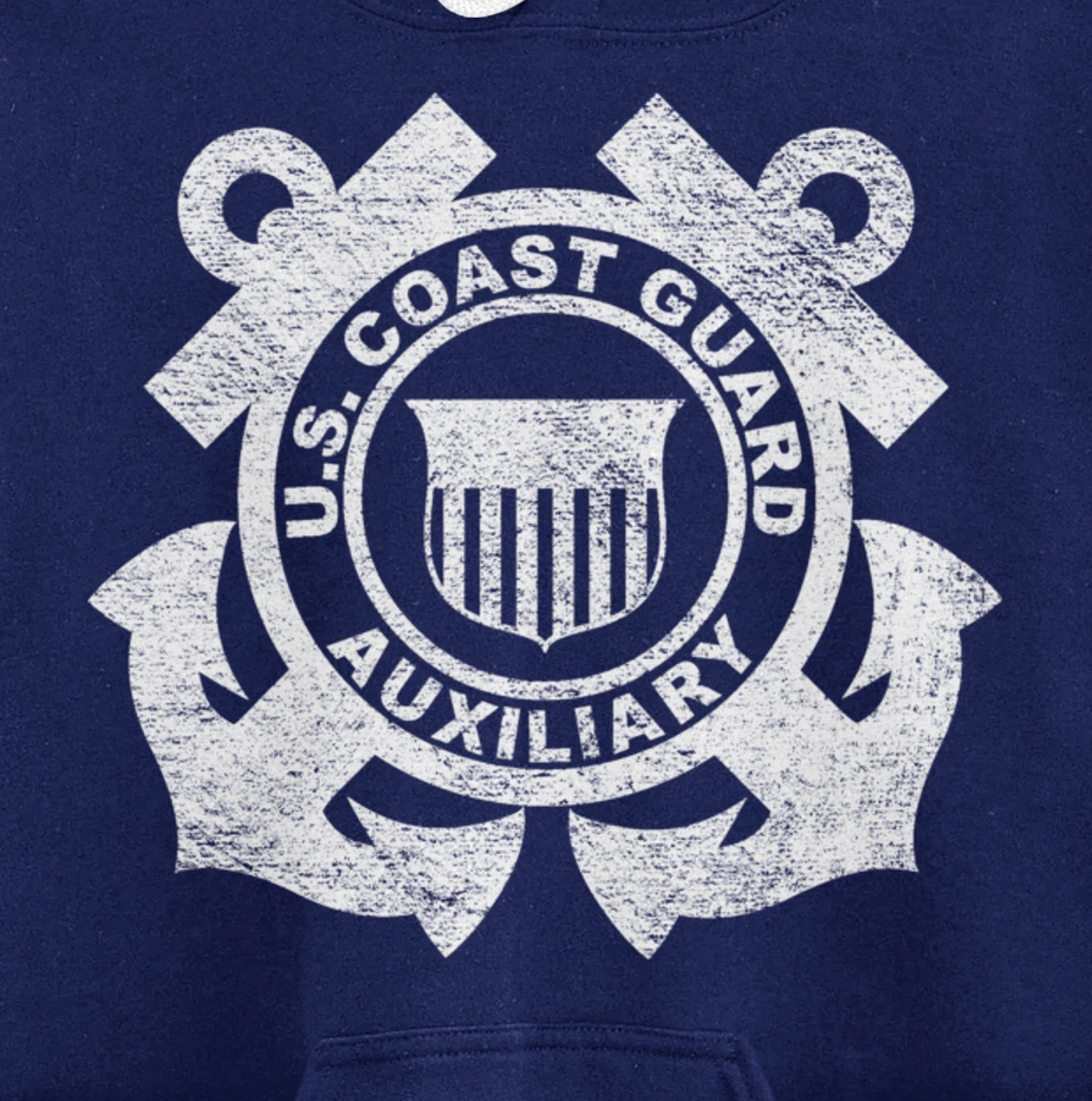 UNITED STATES COAST GUARD AUXILIARY USCG USCGA FLAG Pullover Hoodie