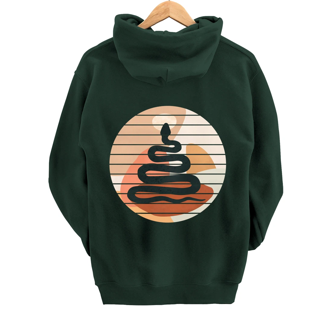 Black Snake - Illustrated Graphic Art Pullover Hoodie