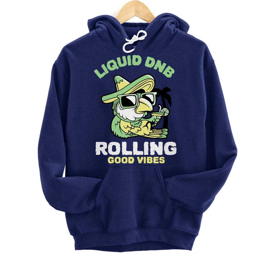 Liquid Drum N Bass Music Liquid Funk Jungle DnB Bird Pullover Hoodie