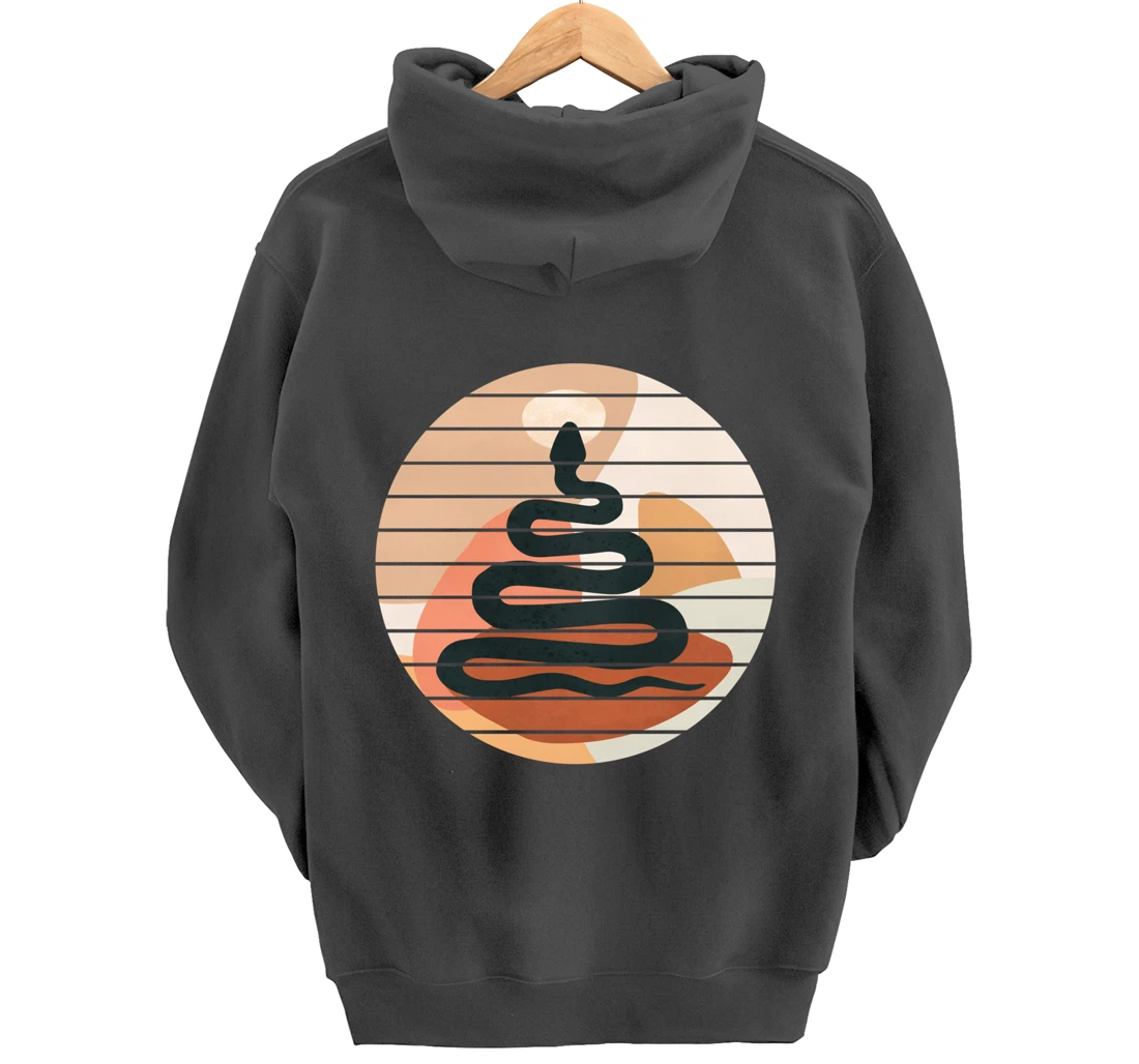 Black Snake - Illustrated Graphic Art Pullover Hoodie