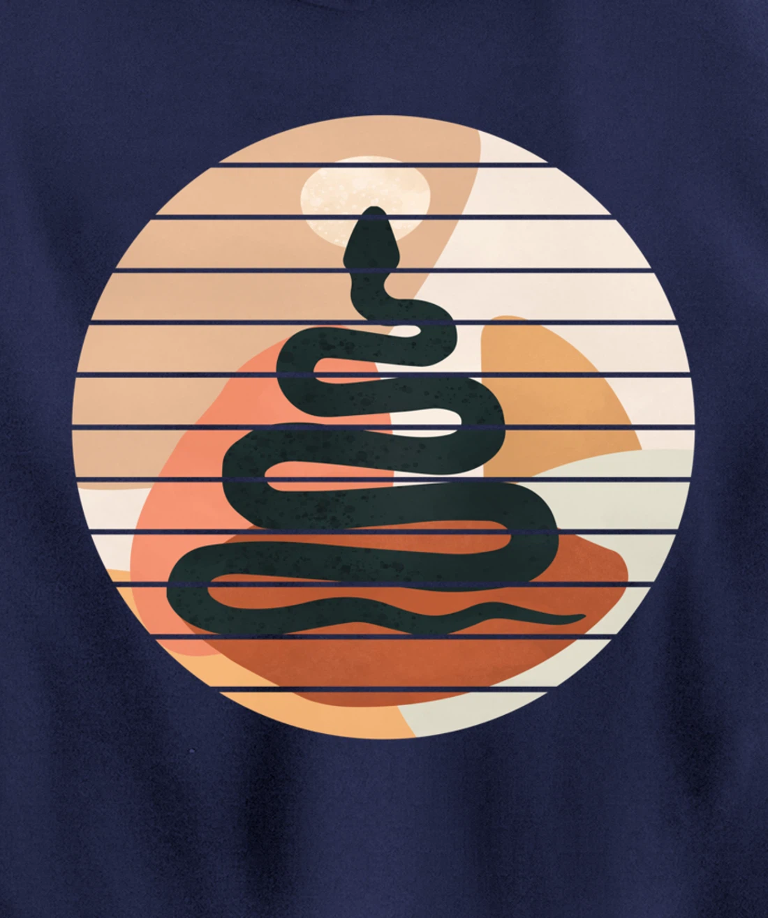 Black Snake - Illustrated Graphic Art Pullover Hoodie