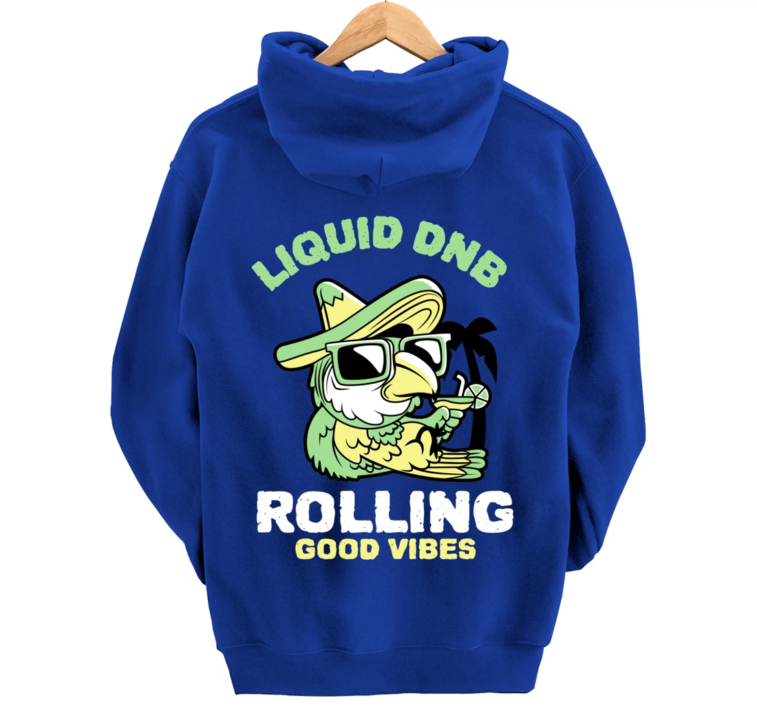 Liquid Drum N Bass Music Liquid Funk Jungle DnB Bird Pullover Hoodie