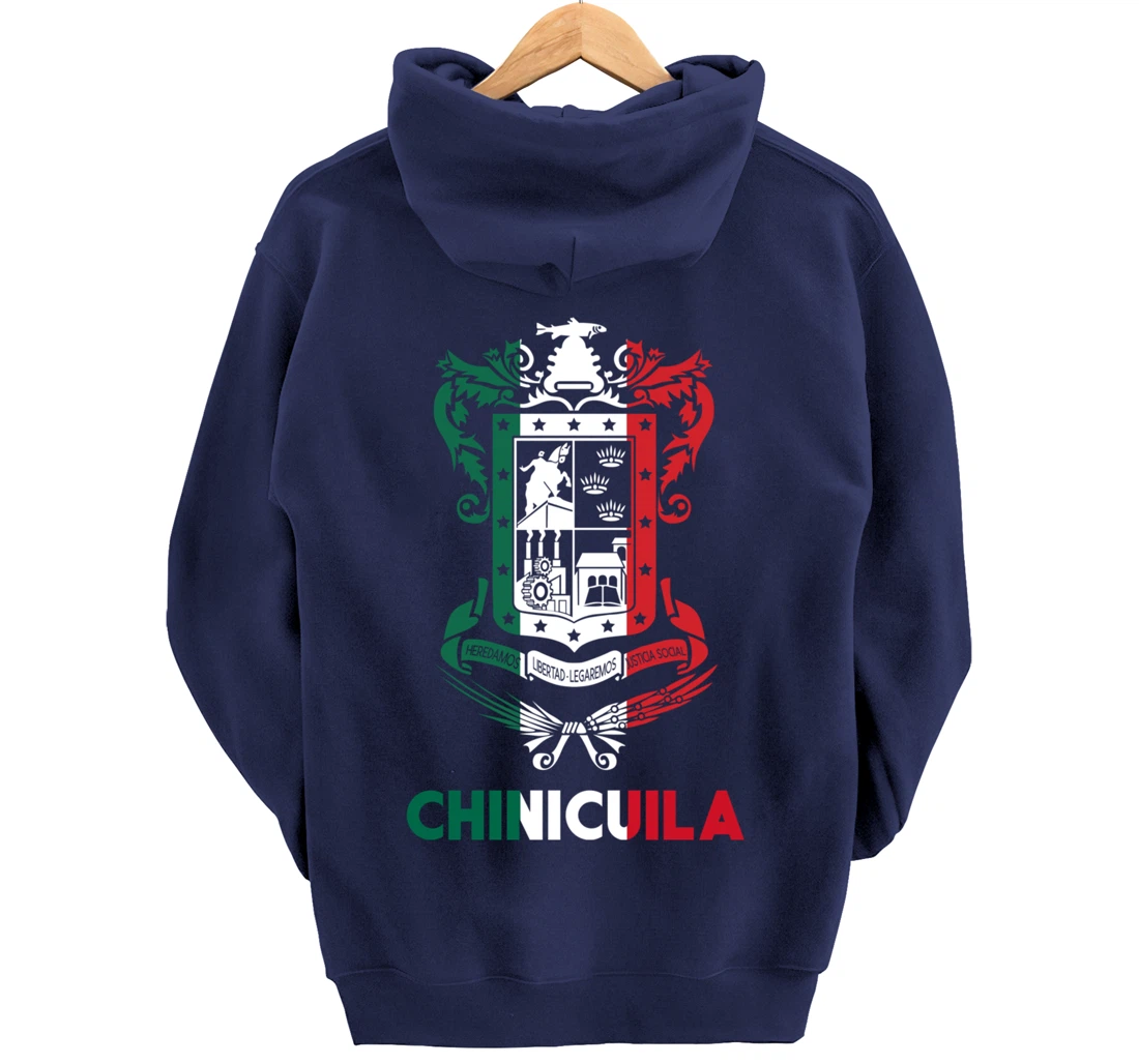 Chinicuila Michoacan Mexico Escudo Y Lema Arte Emblem Merch Pullover Hoodie