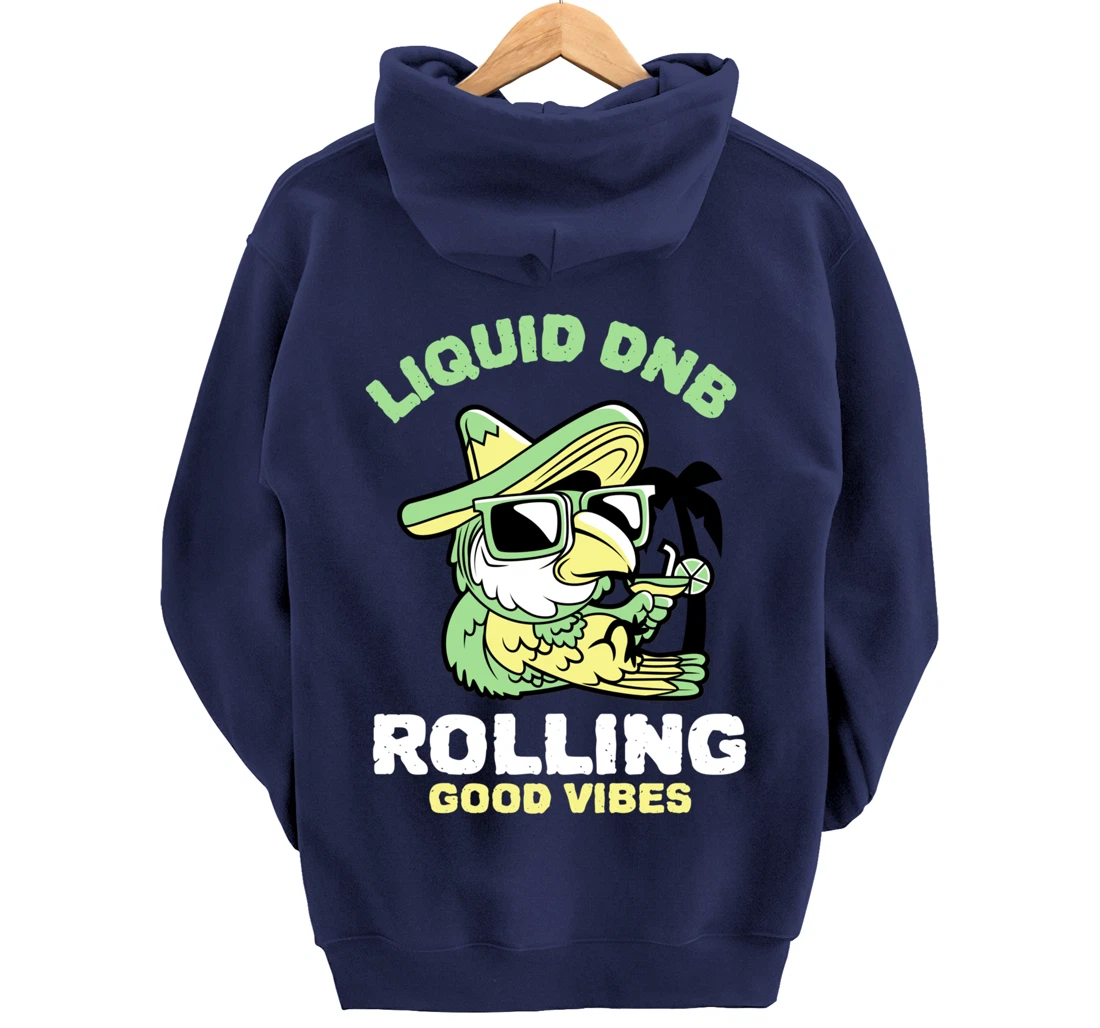 Liquid Drum N Bass Music Liquid Funk Jungle DnB Bird Pullover Hoodie