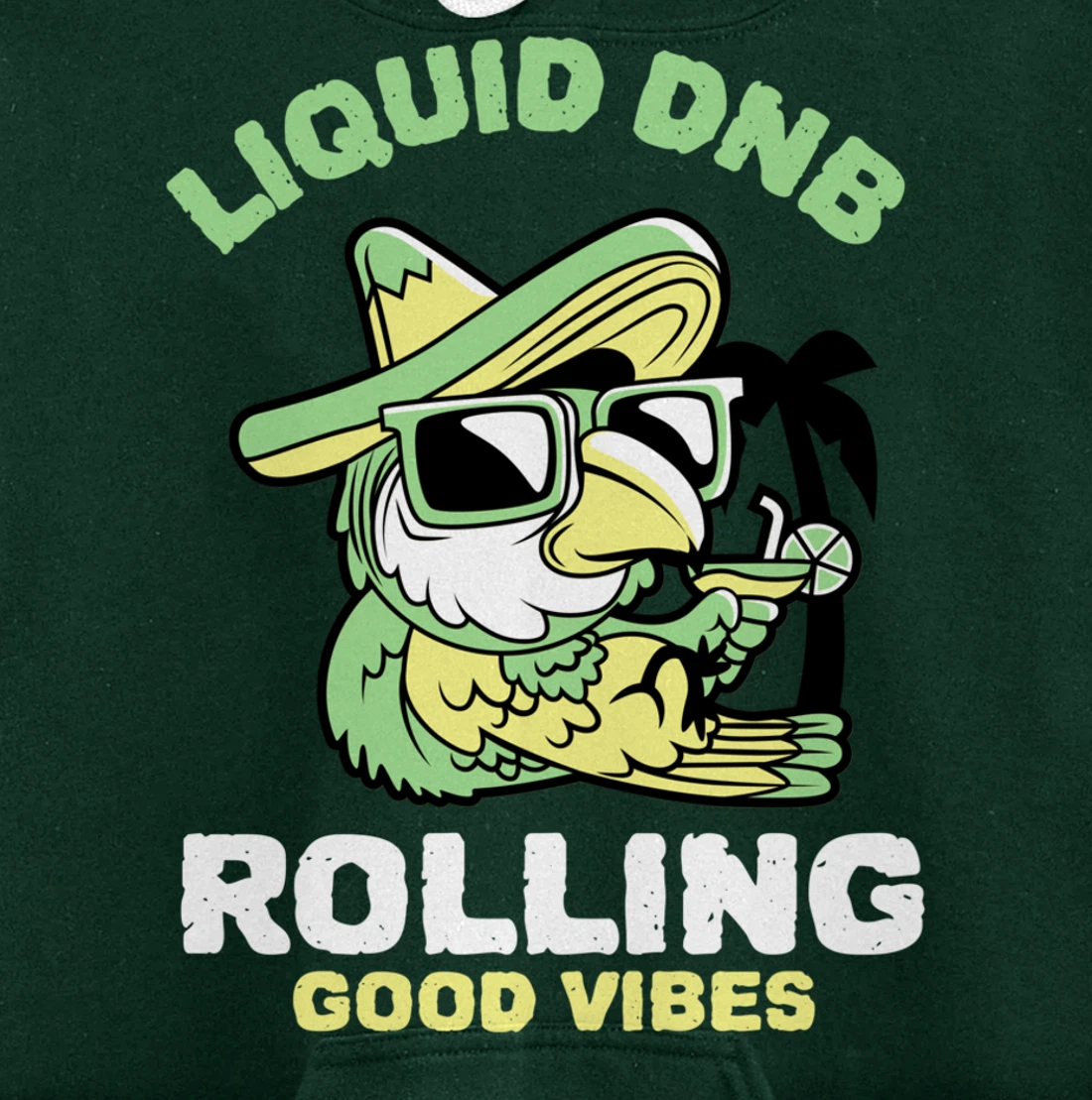 Liquid Drum N Bass Music Liquid Funk Jungle DnB Bird Pullover Hoodie