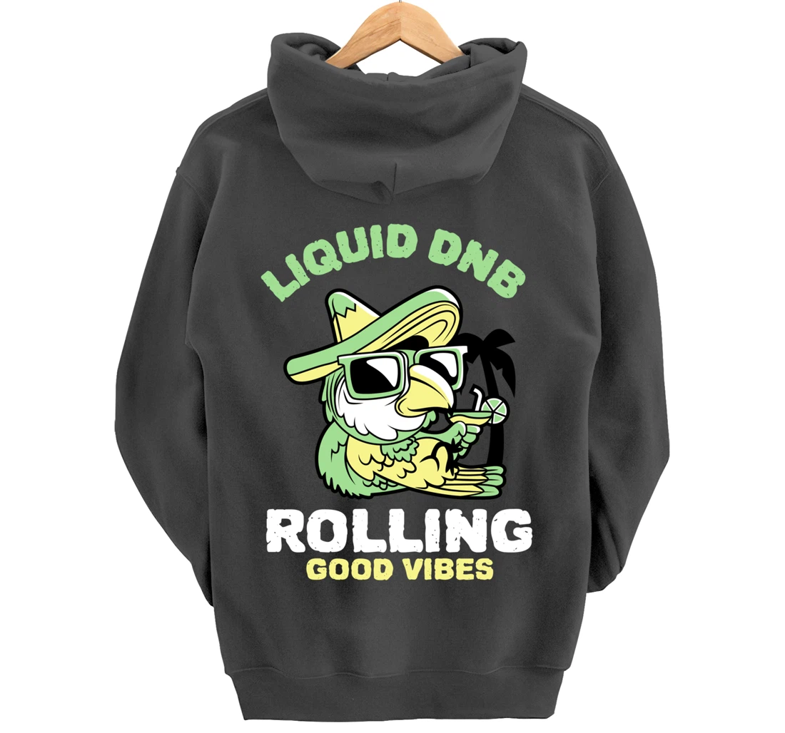 Liquid Drum N Bass Music Liquid Funk Jungle DnB Bird Pullover Hoodie