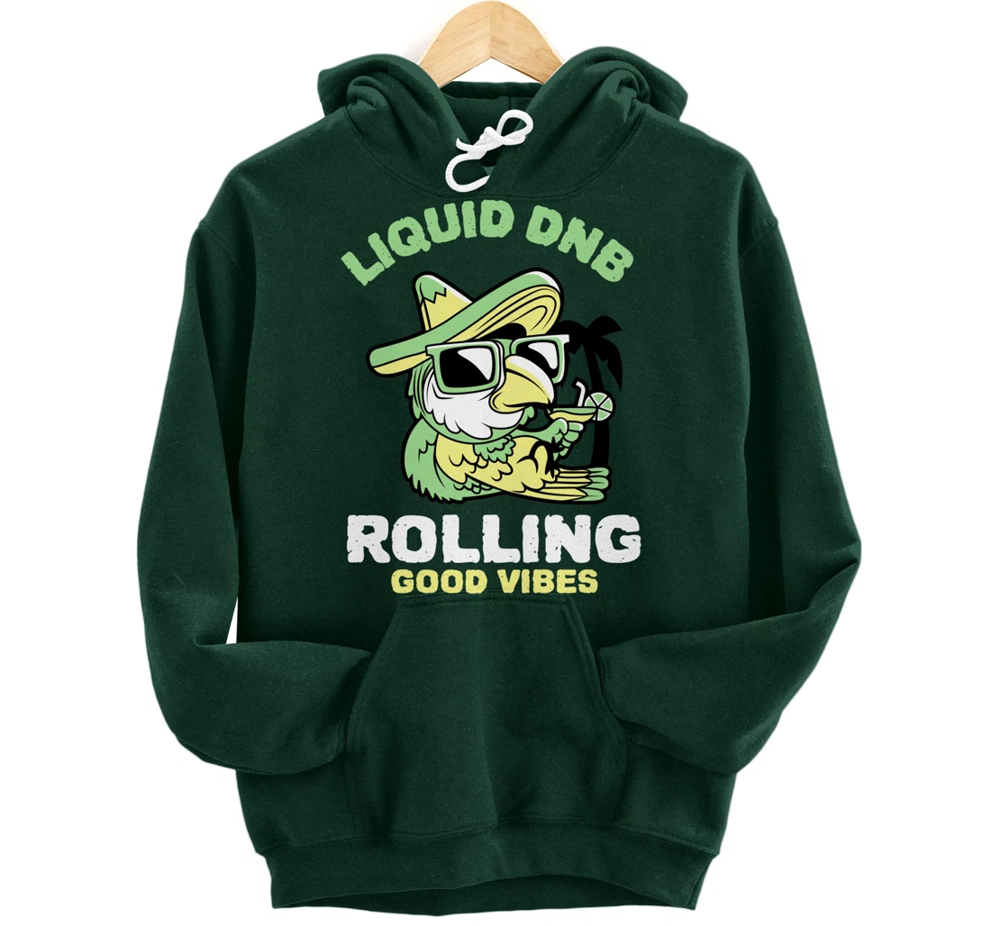 Liquid Drum N Bass Music Liquid Funk Jungle DnB Bird Pullover Hoodie