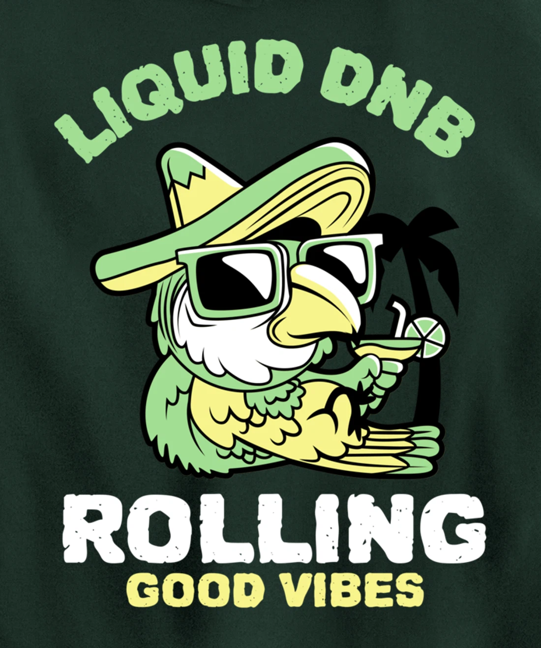 Liquid Drum N Bass Music Liquid Funk Jungle DnB Bird Pullover Hoodie