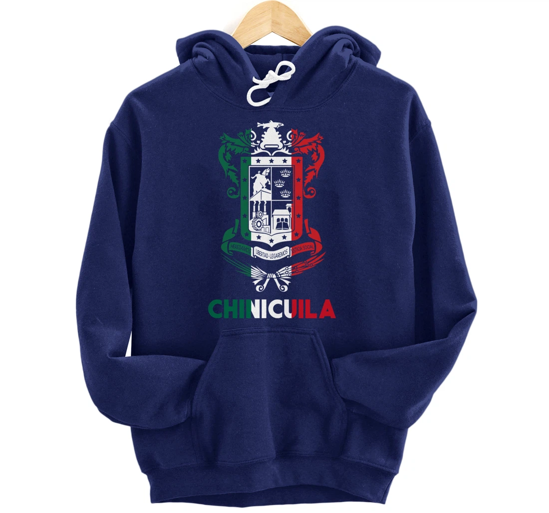 Chinicuila Michoacan Mexico Escudo Y Lema Arte Emblem Merch Pullover Hoodie